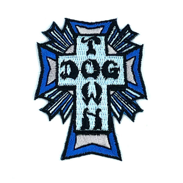 Dogtown Patch Giant Cross Logo Blue  - 10"