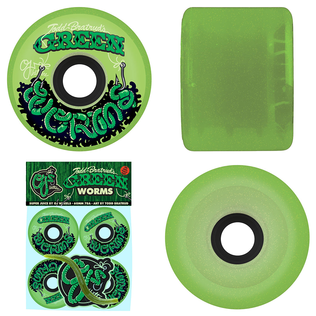 60mm 78a OJ Wheels Batruds Super Juice - Vers Verts