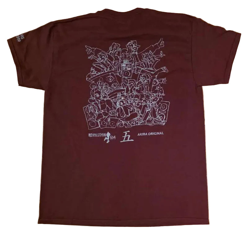 Revolution 514 T-Shirt Original Akira 5th Marroon/Silver