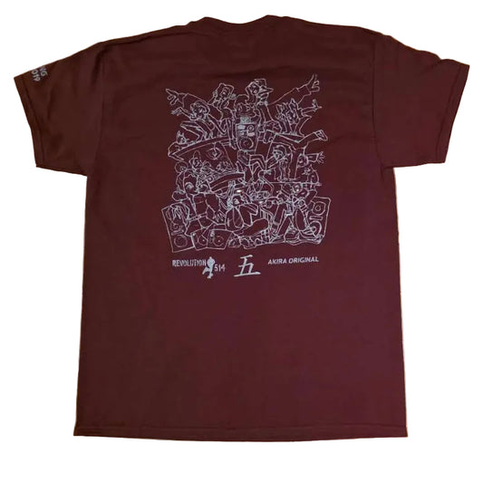 Revolution 514 T-Shirt Original Akira 5th Marroon/Silver