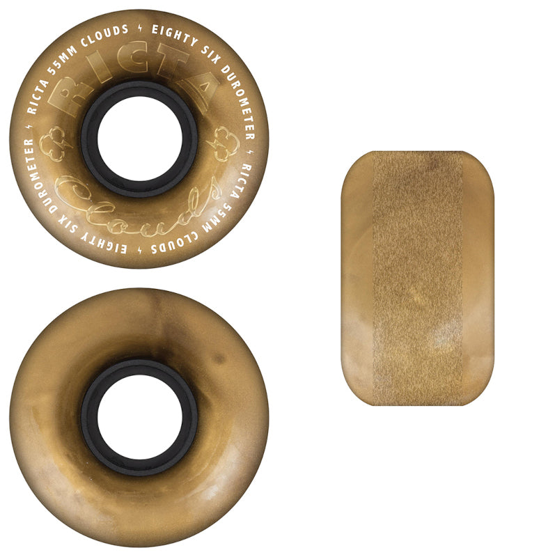 55mm 86a Ricta Wheels Clouds Metallic Or