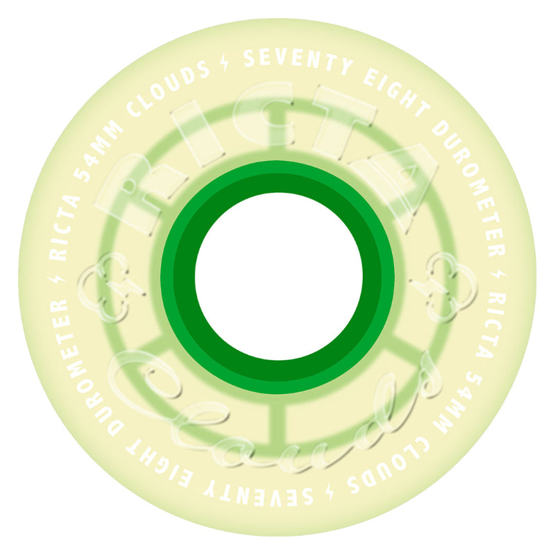 54mm 78a Ricta Wheels Clouds Mojito Jaune Clair