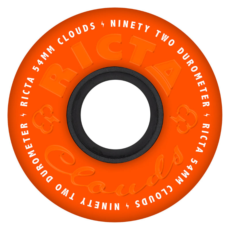 54mm 92a Ricta Wheels Clouds Rouge/Orange