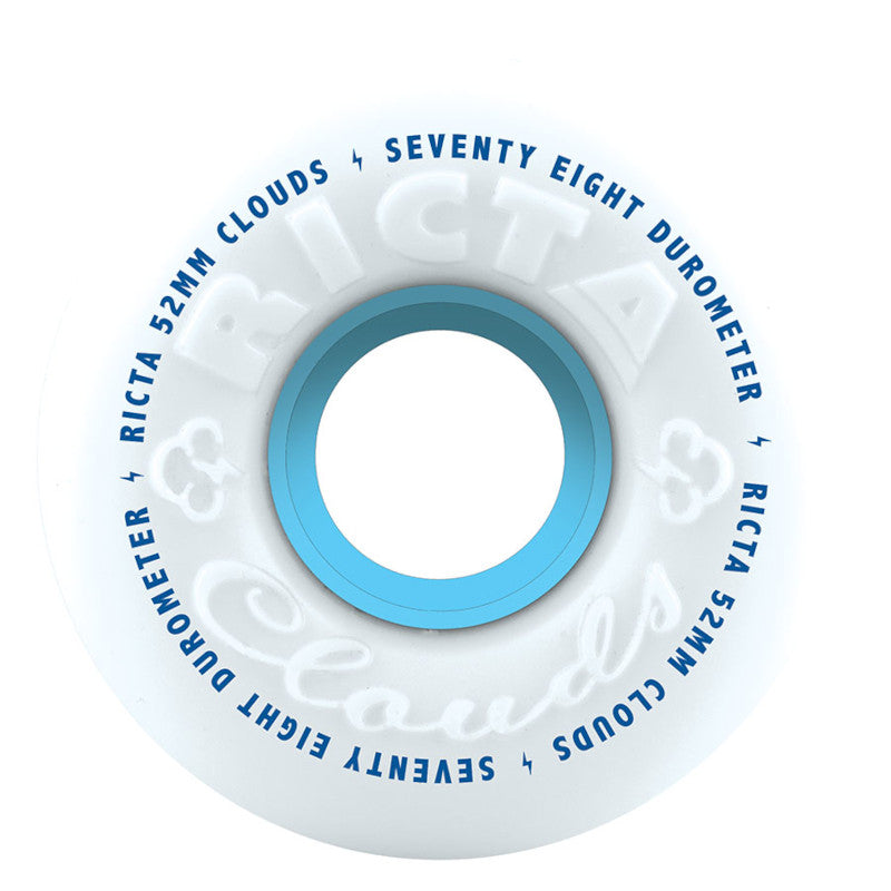 52mm 78a Ricta Wheels Clouds Blanc