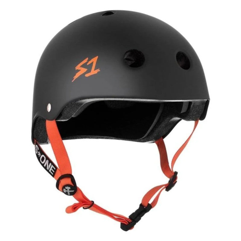 S1 Helmet Co. The Lifer - Noir Mat / Ceinture Orange