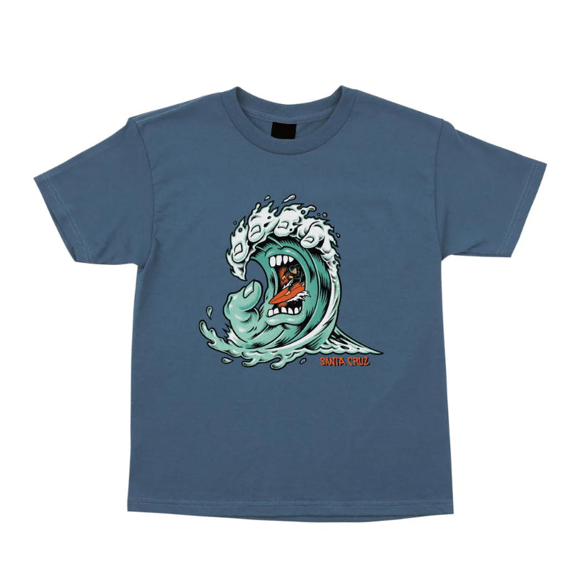 Santa Cruz T-Shirt Jeune Screaming Wave - Indigo