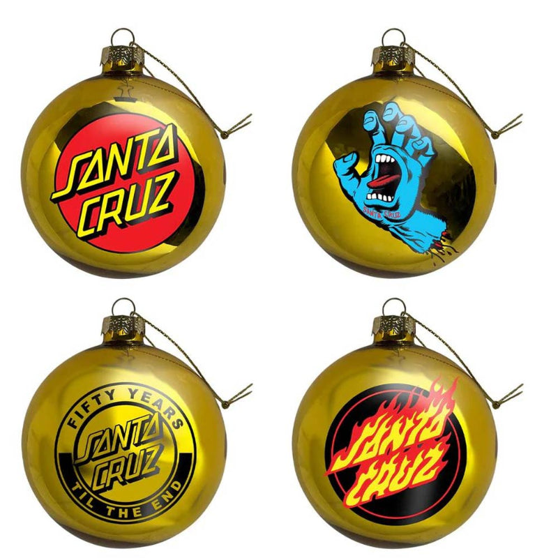 Santa Cruz Ornaments Collectible Xmas Ornament Set - Gold