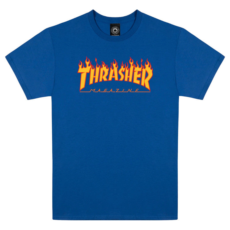 Thrasher T-Shirt FLAME LOGO - Royale