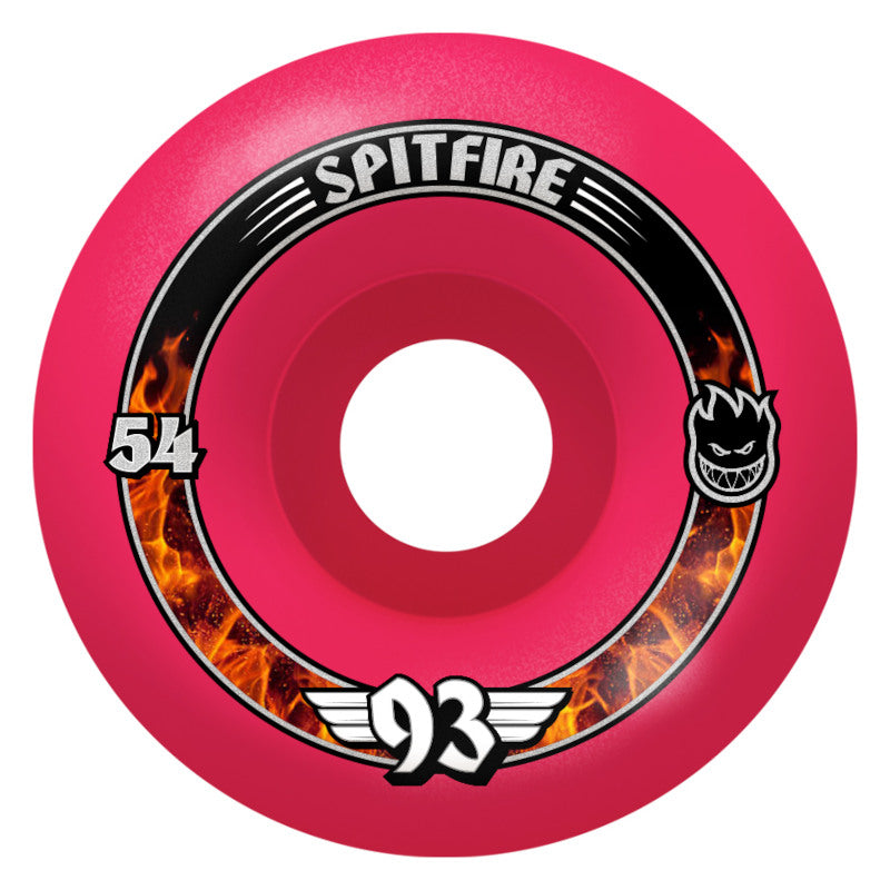 54mm 93a Spitfire Wheels Soft Sliders Radials - Pink