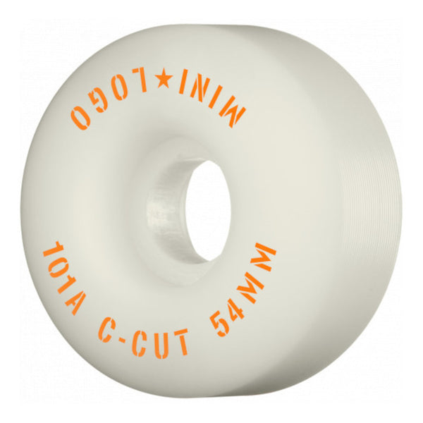 54mm 101a Mini Logo Wheels C-Cut - Blanc