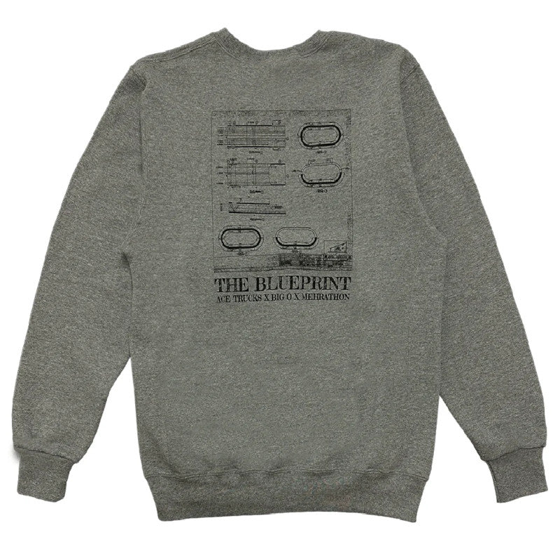 Ace Trucks x Mehrathon Sweatshirt x Big O Blueprint