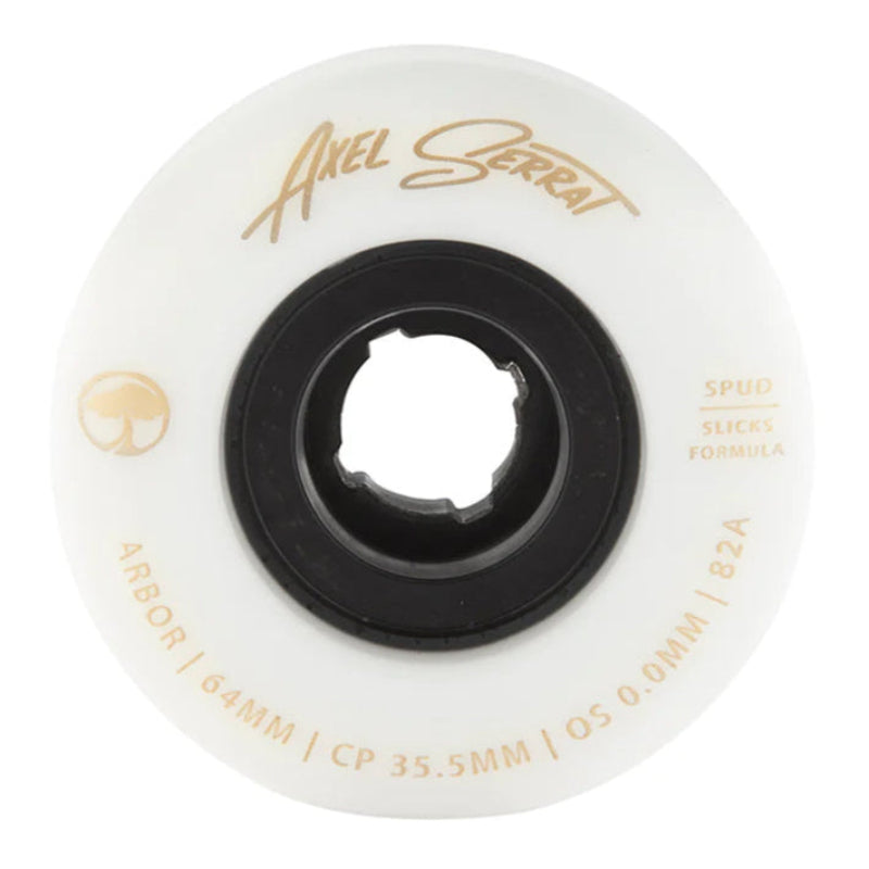 64mm 82a Arbor Wheels Spud Axel Serrat - Blanc