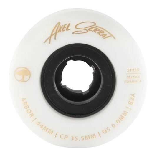 64mm 82a Arbor Wheels Spud Axel Serrat - White