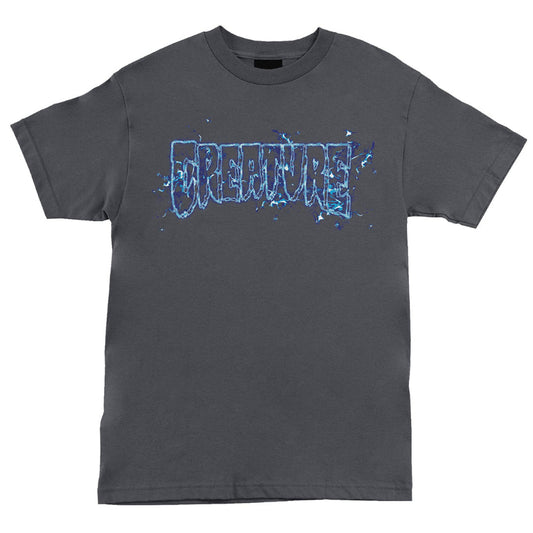 Creature T-Shirt Inferno Logo Outline - Charcoal