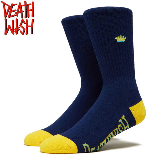 Deathwish Socks Crown (Crew) - Navy