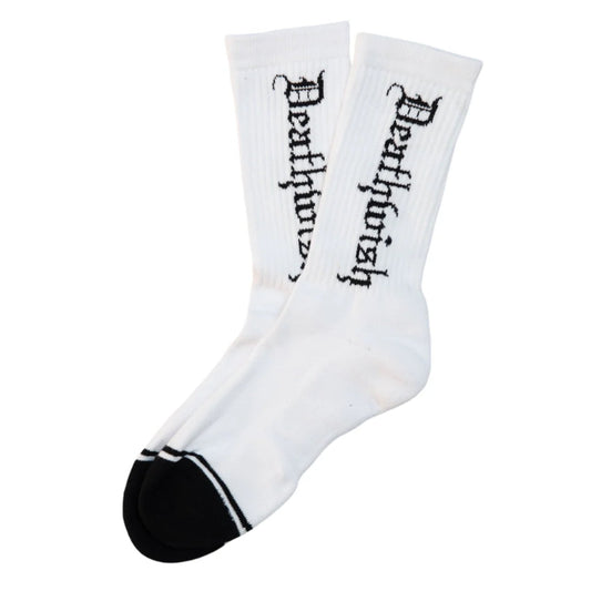 Deathwish Socks Sock Of Death (Crew) - Blanc