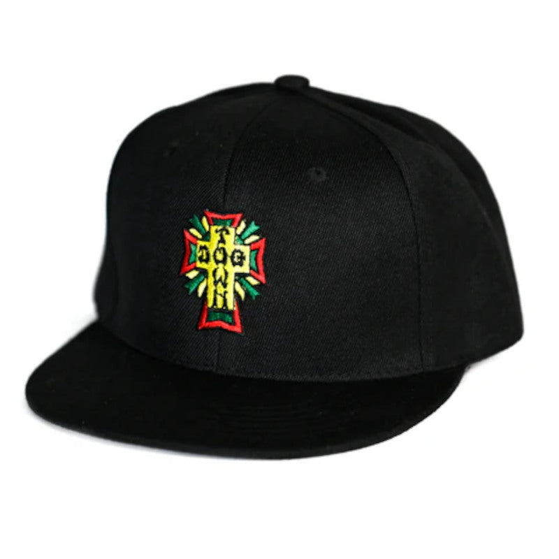 Dogtown Cap Rasta Cross Logo (Snapback) - Black
