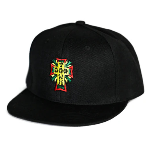 Dogtown Cap Rasta Cross Logo (Snapback) - Black