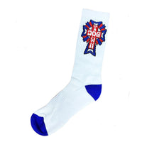 Dogtown Socks Cross Logo (Crew) - White/USA