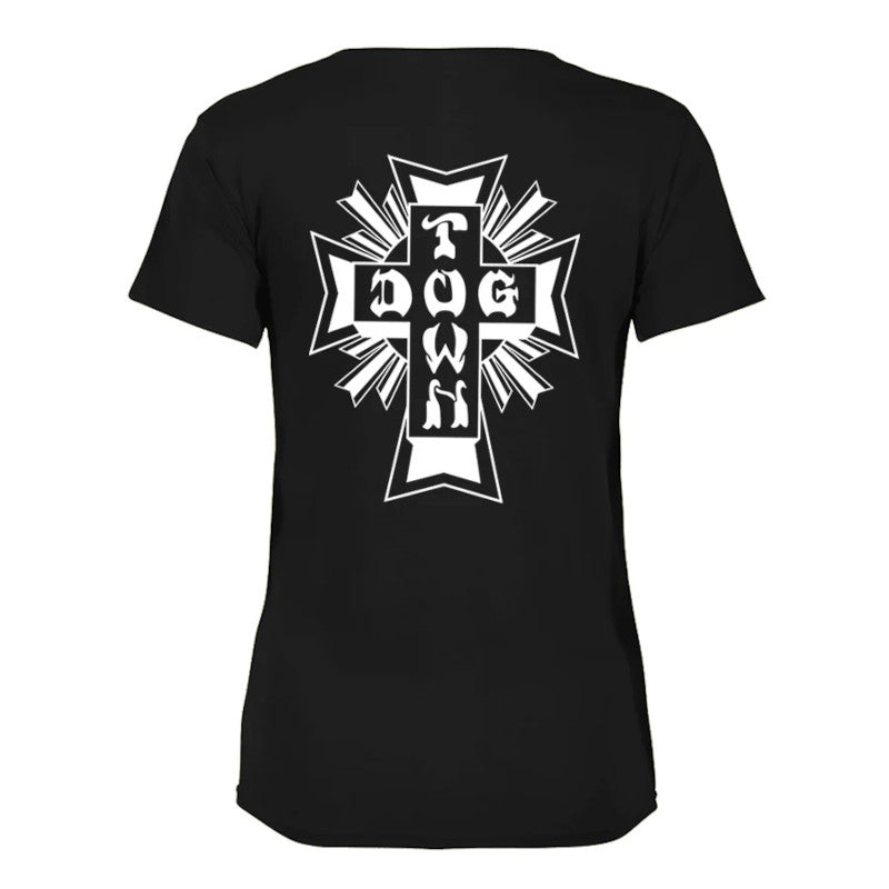 Dogtown T-Shirt Cross Logo Women's Fine Jersey - Noir