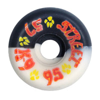 57mm 95a Dogtown Wheels K9 80s Street - Noir/Blanc Swirl