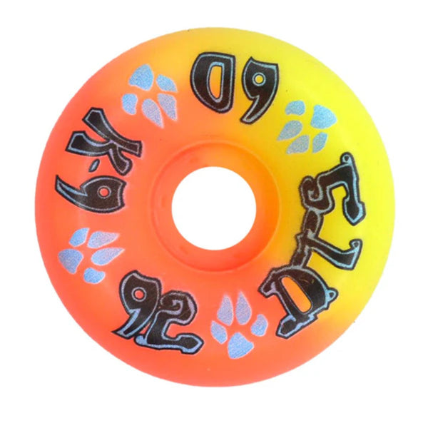 60mm 92a Dogtown Wheels K-9 OR/JA Neon Split