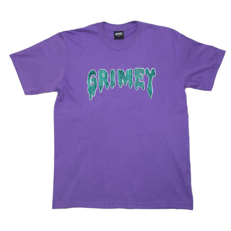 Grimey T-Shirt Gator Logo - Purple