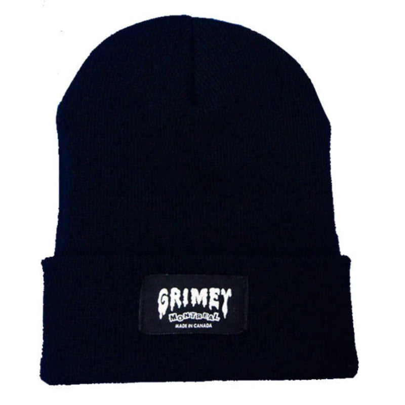 Grimey Beanie Patch Logo - Black