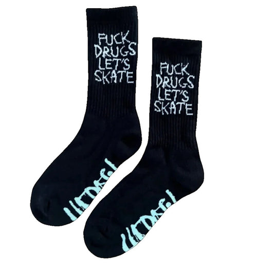 Heroin Socks EFF Drugs Lets Skate (Crew)
