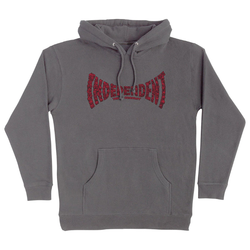 Independent Hoody Skull Span Logo - Charcoal