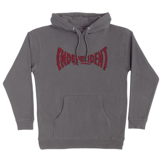 Independent Hoody Skull Span Logo - Charcoal