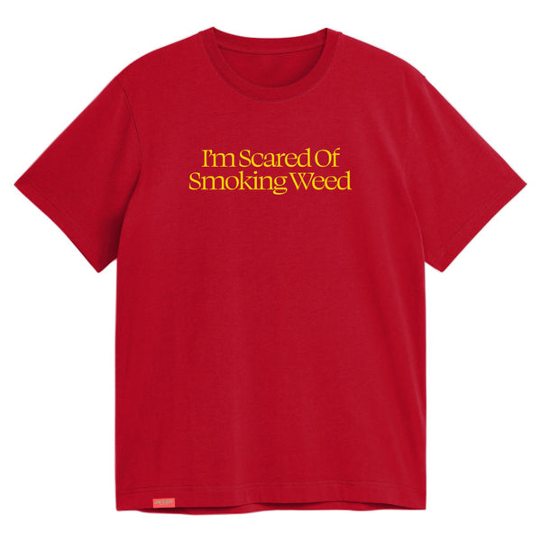 Jacuzzi T-Shirt Scared of Weed - Rouge