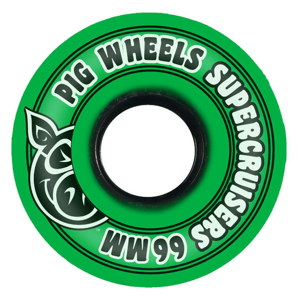 66mm 88a Pig Wheels Super Cruiser - Green