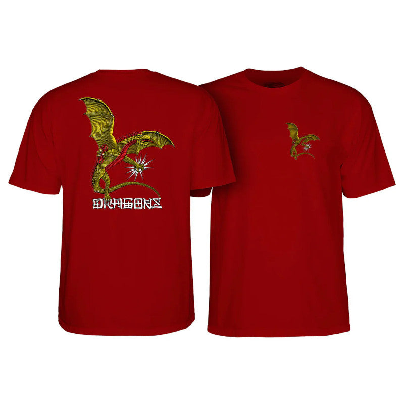 Powell & Peralta T-Shirt Dragons Logo - Garnet