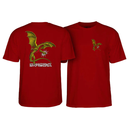Powell & Peralta T-Shirt Dragons Logo - Garnet