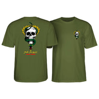 Powell & Peralta T-Shirt McGill Skull and Snake - Vert Armee