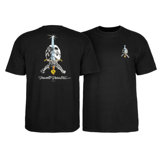 Powell & Peralta T-Shirt Skull And Sword - Noir