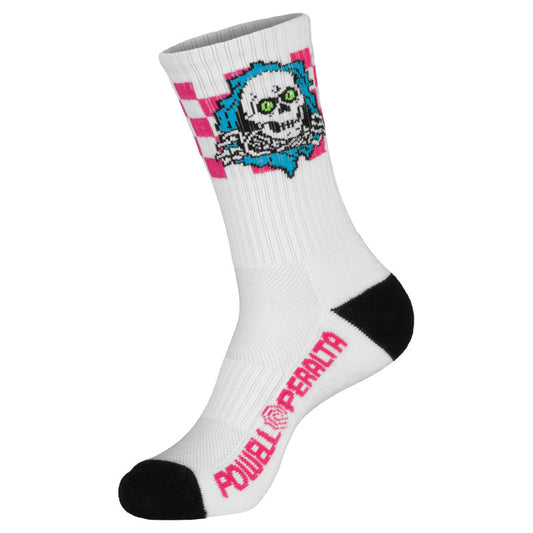 Powell & Peralta Socks Ripper Blanc Rose