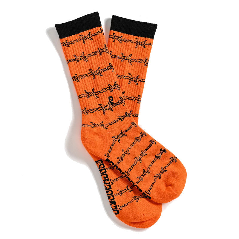 Psockadelic Socks Keep Out - Orange (Crew)