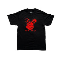 RAW CULT T-Shirt Hell Rat - Red on Black