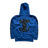 RAW CULT Hoodies Mask Cult - Black on Royal Blue