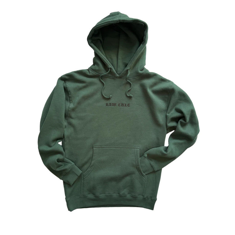 RAW CULT Hoodies Old English - Alpine Green – Revolution 514