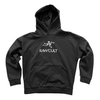 RAW CULT Hoodies Remains Print - Black Super Heavyweight