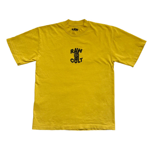 RAW CULT T-Shirt Mask Cult Canary Yellow