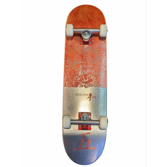 Revolution 514 Complete Skateboard Akira Silver Foil 5 years 52mm 85a - 7.5"
