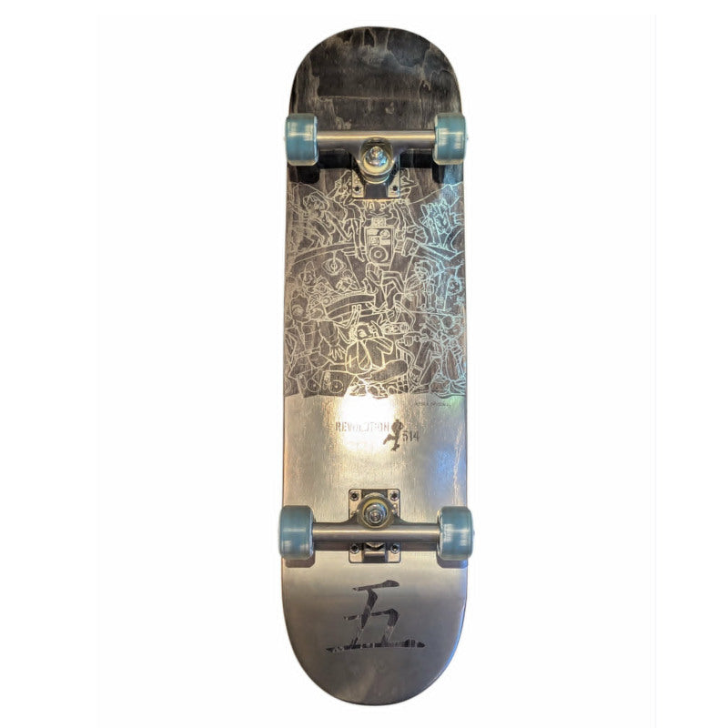 Revolution 514 Complete Skateboard Akira Silver Foil 5 years 52mm 95a - 7.75"