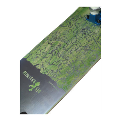 Revolution 514 Complete Skateboard Akira Silver Foil 5 years 52mm 95a - 7.75"