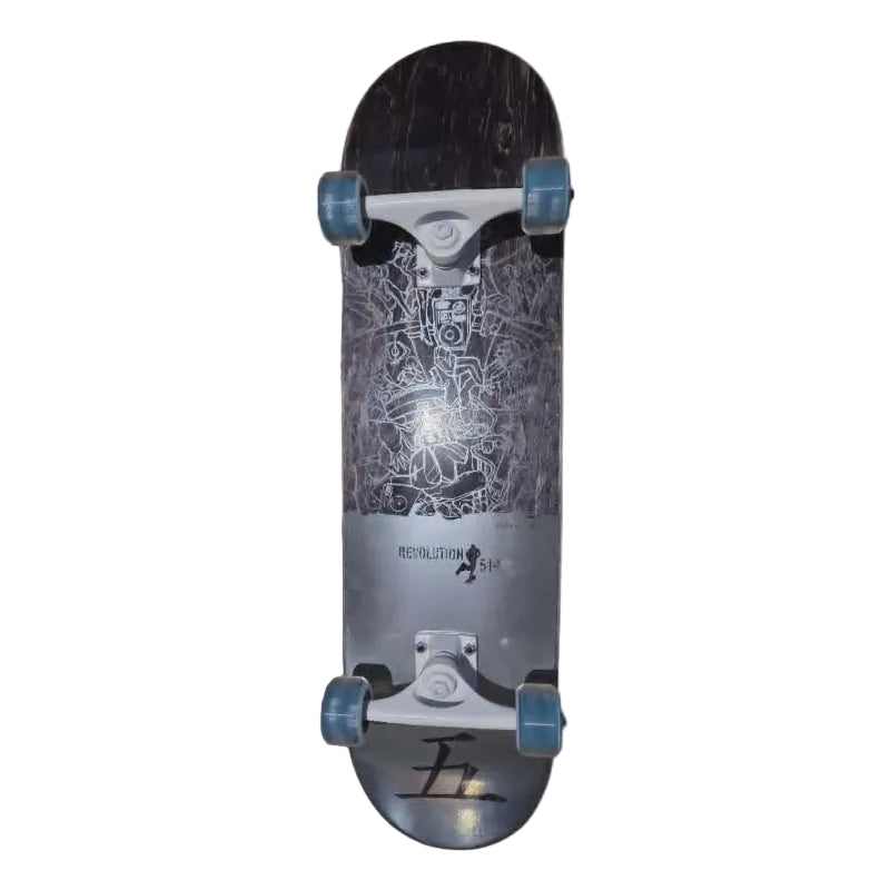 Revolution 514 Complete Skateboard Akira Silver Foil 5 years 52mm 95a - 7.5"