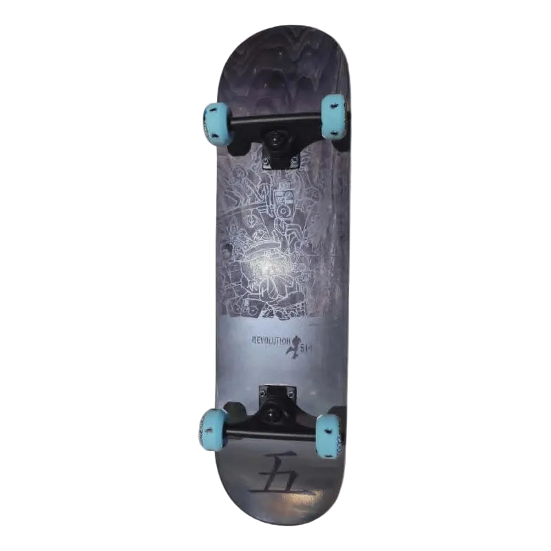 Revolution 514 Complete Skateboard Akira Silver Foil 5 years 53mm 86a - 8.0"