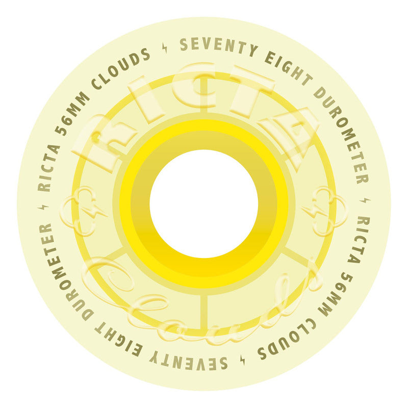 56mm 78a Ricta Wheels Clouds Jaune Clair
